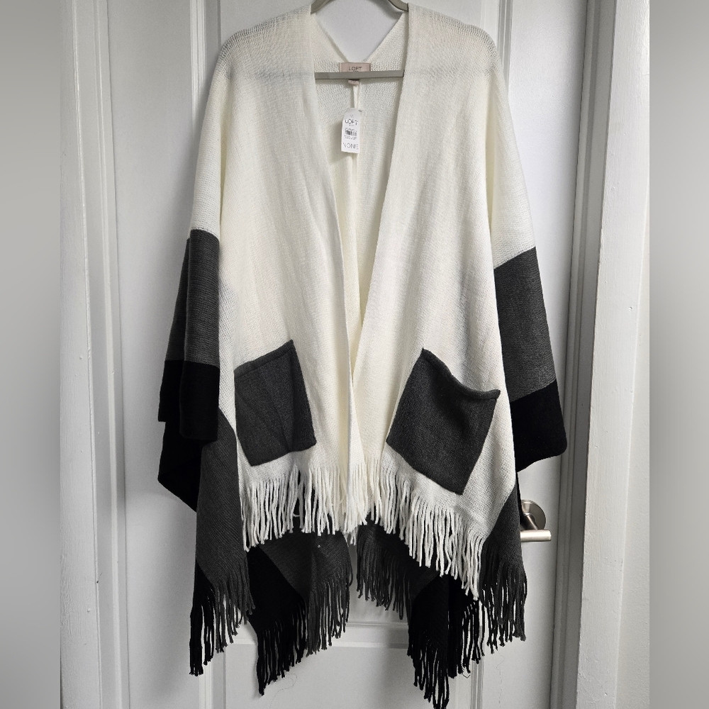 LOFT Oversized Colorblock Wrap
